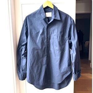 Citizens of Humanity Kayla Button Down Shirt Medium Blue 100% Cotton Oversized